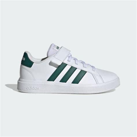 adidas Grand Court Court Elastic Lace and Top Strap Shoes - White ...