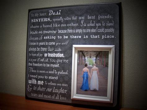 Sisters Wedding Frame Maid of Honor Bridesmaid by YourPictureStory ...