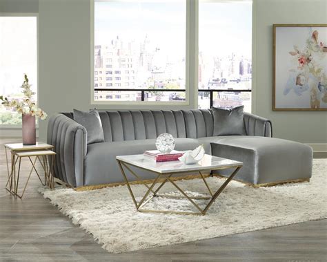 Coaster Fine Furniture - Grisby - Sectional - Gray - EZ Furniture Sales & Leasing