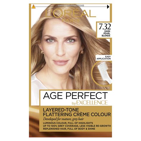 L'Oreal Age Perfect 7.32 Dark Rose Blonde Hair Dye - Dark Pearl Blonde ...