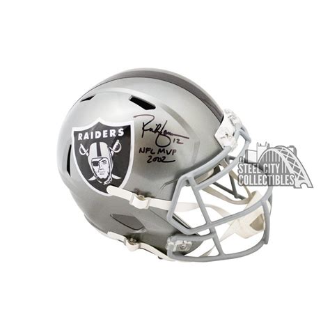 Rich Gannon NFL MVP Autographed Raiders Flash Replica Full-Size Football Helmet - BAS | Steel ...