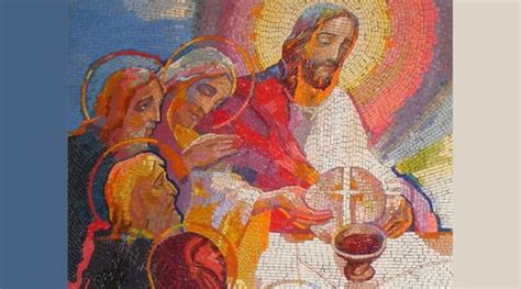 an image of the last supper of jesus with three women and a man holding ...