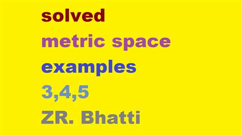 Nayyar Abbas DK: Metric space examples solution || urdu,hindi || ZR.bhatti