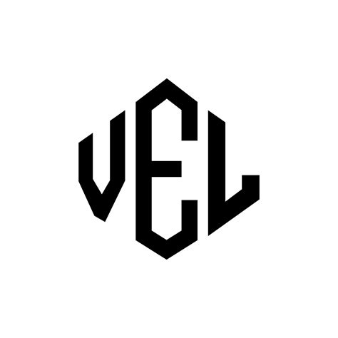 VEL letter logo design with polygon shape. VEL polygon and cube shape logo design. VEL hexagon ...