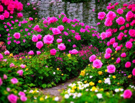 Beautiful Pink Rose Garden Background, Wallpapers, Rose, Garden ...