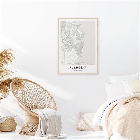 Map of Al Khobar, Al Khobar Map Print, Al Khobar Map Poster, City Map Print, Map Gifts, Gift ...