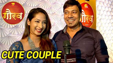 Zee Gaurav Nomination Party 2018 | Priya Marathe & Shantanu Moghe | Celebrity On Red Carpet ...