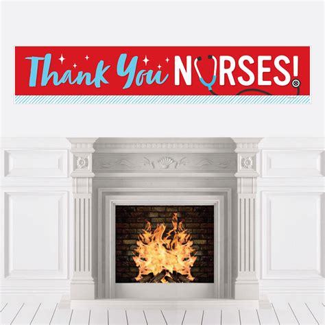 Thank You Nurses - Nurse Appreciation Week Decorations Party Banner | BigDotOfHappiness.com ...