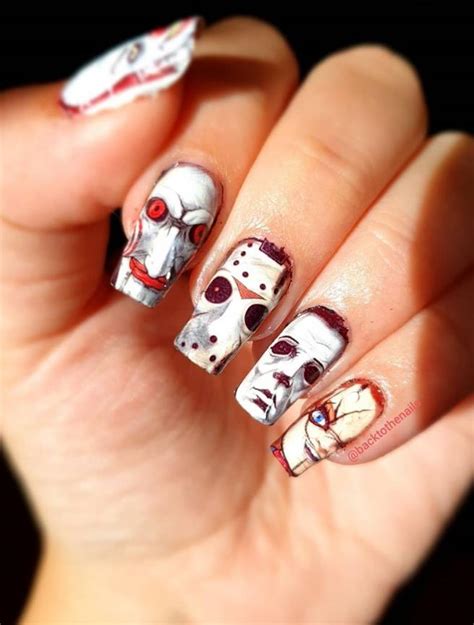 38 DIY Design Of Coffin Nails For Halloween - Lilyart