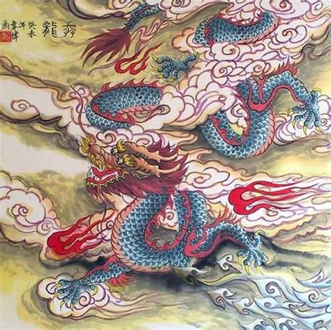 Chinese Dragon Painting 4739005, 62cm x 62cm(24〃 x 24〃)