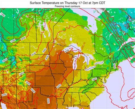 Minnesota Surface Temperature on Saturday 19 Dec at 6pm CST