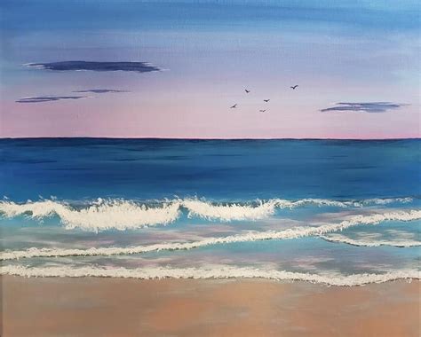 Original Beach scene by Veronica Brown HarveyWallArt | Etsy in 2020 | Beach scene painting ...