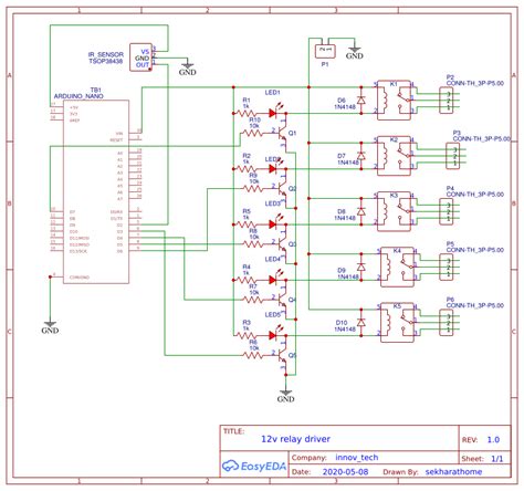 Relay driver circuit - EasyEDA open source hardware lab