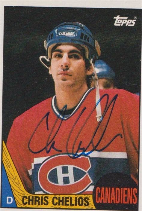 Chris Chelios autographed Topps 1987 #106 | Hockey cards, Chris chelios ...