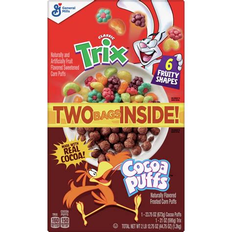 Trix and Cocoa Puffs Cereal, 44.75 oz Reviews 2020