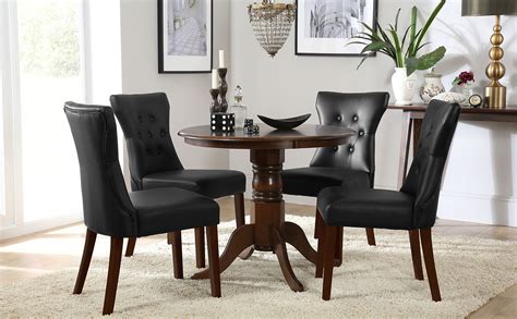 Wooden Dining Chairs With Black Leather Seat at Timothy Bolander blog