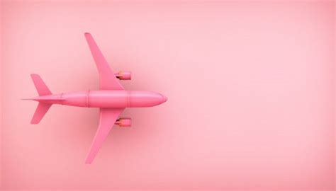 Premium Photo | Top view of pink plane on pink background | Pink background, Pink, Pastel background