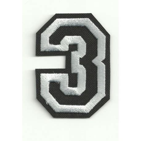 Patch embroidery LETTER 3 5cm high - Los Parches