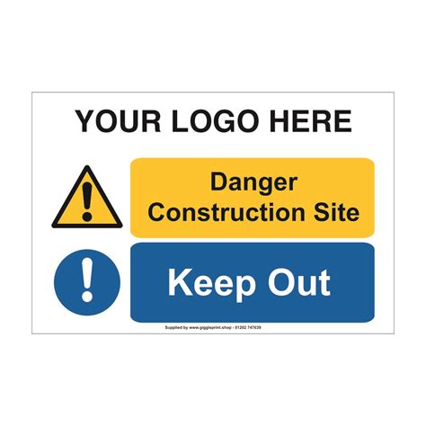 DC01 - Danger Construction Site/Keep Out Sign - Giggle Print