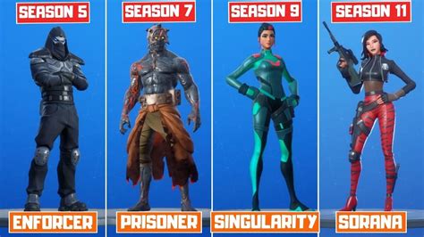 The Evolution of All Mystery Fortnite Skins! (Season 4 - Season 11) - YouTube