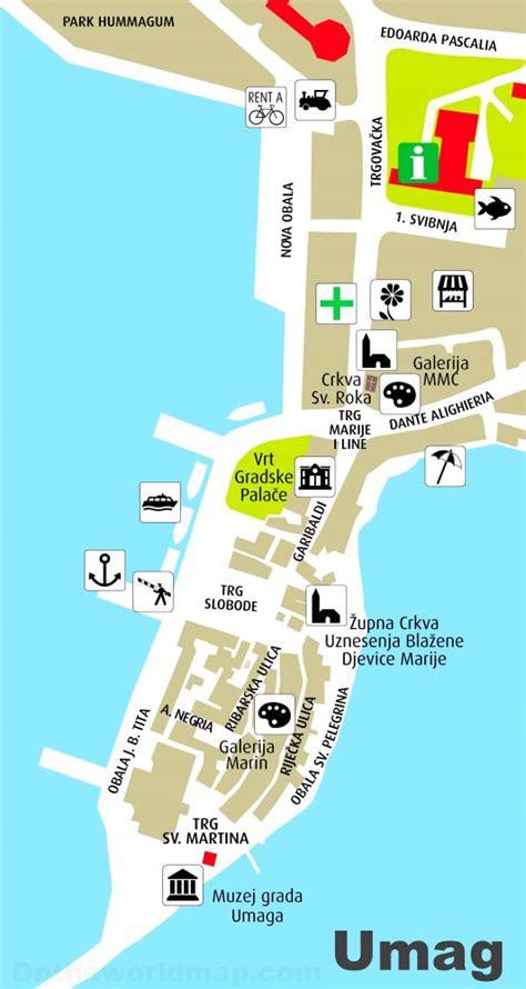 Umag tourist map - Ontheworldmap.com