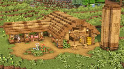 Minecraft Barn, Casa Medieval Minecraft, Minecraft House Plans, Easy ...