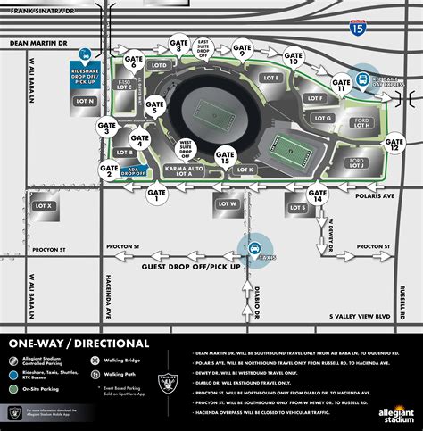 Directions & Parking | Official Website of Allegiant Stadium | Allegiant Stadium