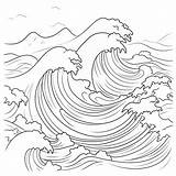 Waves coloring page – Coloring Corner sketch template