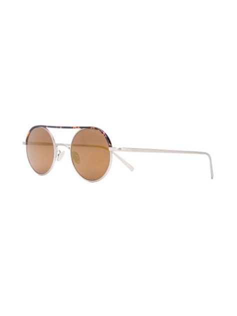 GIORGIO ARMANI Round Frame Sunglasses, Orange | ModeSens