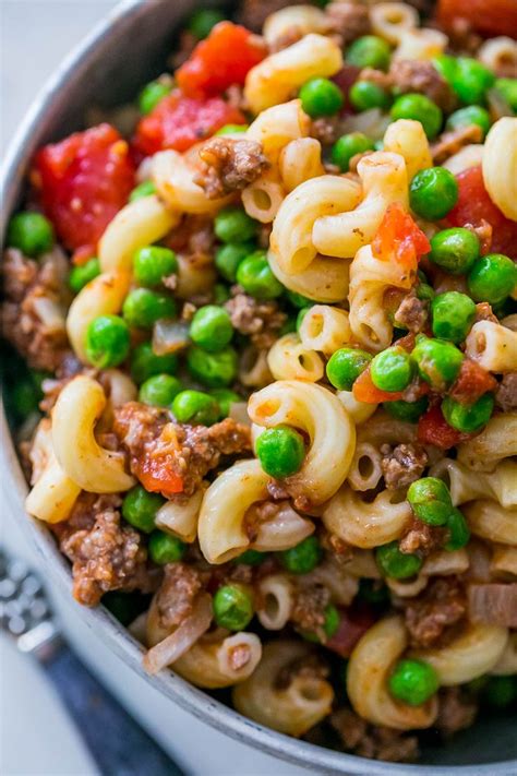 Grandpa's Irish Stew is full of meaty tomato and pasta flavor with peas ...