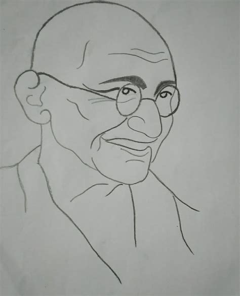 Update 82+ mahatma gandhi sketch easy best - in.eteachers