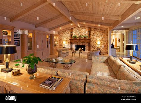 Modern living room interior of luxury manor house Stock Photo - Alamy