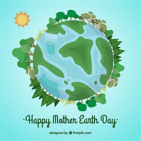 Free Vector | Background happy mother earth day