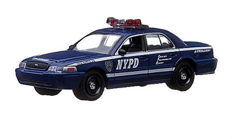 Miniature Ford Crown 1/64 Greenlight Victoria NYPD Auxiliary - New York ...