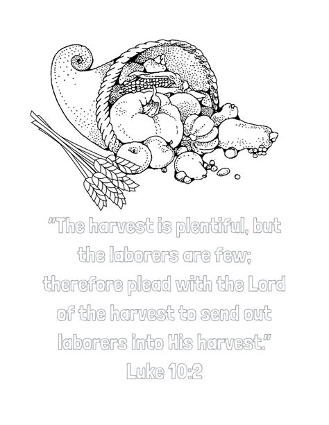 The Harvest Is Plentiful, Coloring Page » Judeo-Christian Clarion