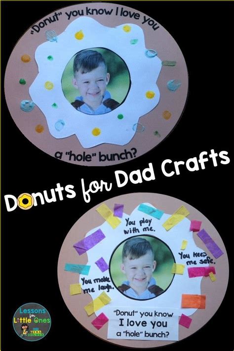 Donuts with Dad Craft (Father's Day Gift) - Lessons for Little Ones by Tina O'Block in 2022 ...