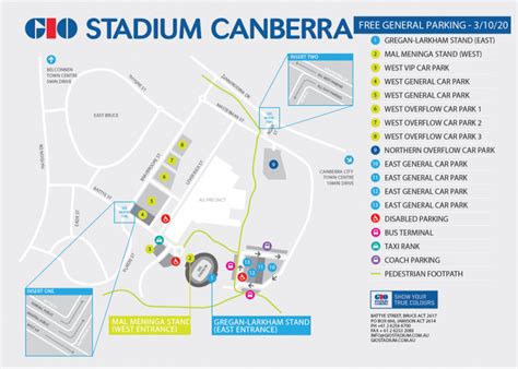 Stadium Maps – GIO Stadium Canberra