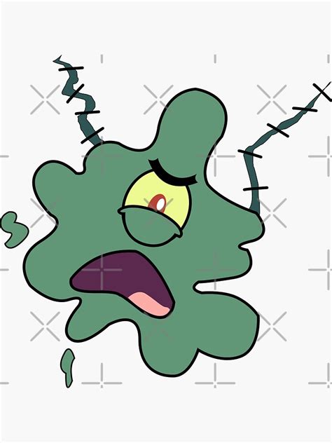 "Squished Plankton" Sticker for Sale by EmilyCreations | Redbubble