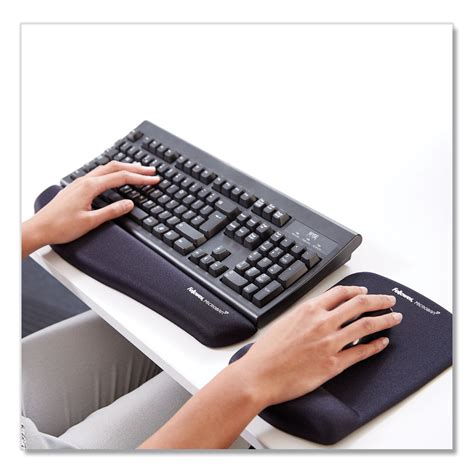 PlushTouch Keyboard Wrist Rest, 18.12 x 3.18, Black - Best Office Group