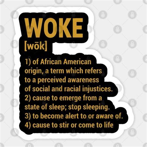 Woke Meaning - Woke Definition - Sticker | TeePublic Stay Woke ...