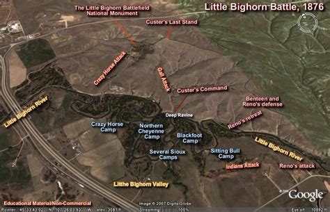 Map of the Battle of the Little Big Horn. | Native ... | American ...