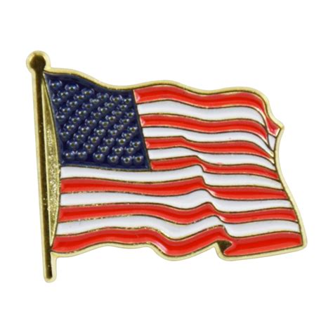 Waving American Flag Lapel Pin - The Marine Shop