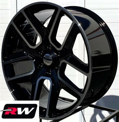 22 inch 22 x10" Ram 1500 2019 OE Replica Wheels Black Machined Rims 6 Lug 6x5.5"