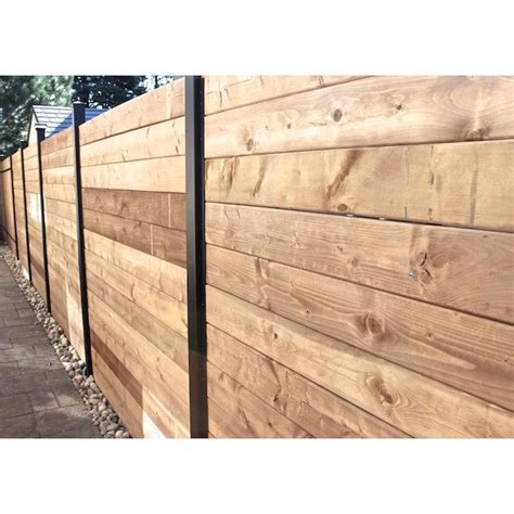 Slipfence 6-ft H x 1-1/2-in W Black Aluminum Privacy Fence Channel Kit Lowes.com | Horizontal ...