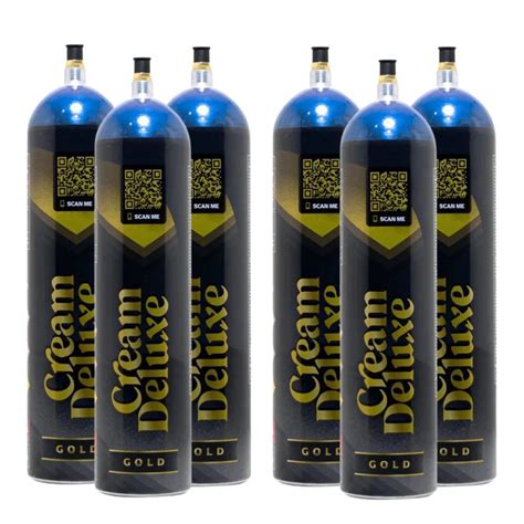 Cream Deluxe Gold Nitrous Oxide Cylinders (6) | Discount Cream