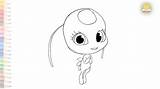 Tikki Kwami Miraculous Ladybug Coloring  How To Draw step sketch template
