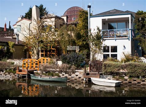 Venice Canal Historic District houses, Venice Beach, Los Angeles ...