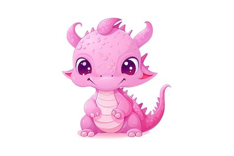 Cute Pink Dragon Graphic by gornidesign · Creative Fabrica