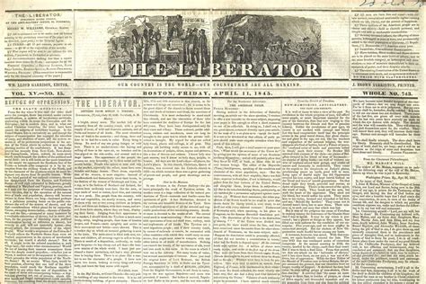 The Liberator - The Most Influential Abolitionist Newspaper in History - The Mitchell Collection ...