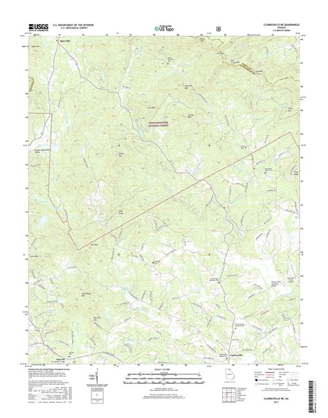 MyTopo Clarkesville NE, Georgia USGS Quad Topo Map